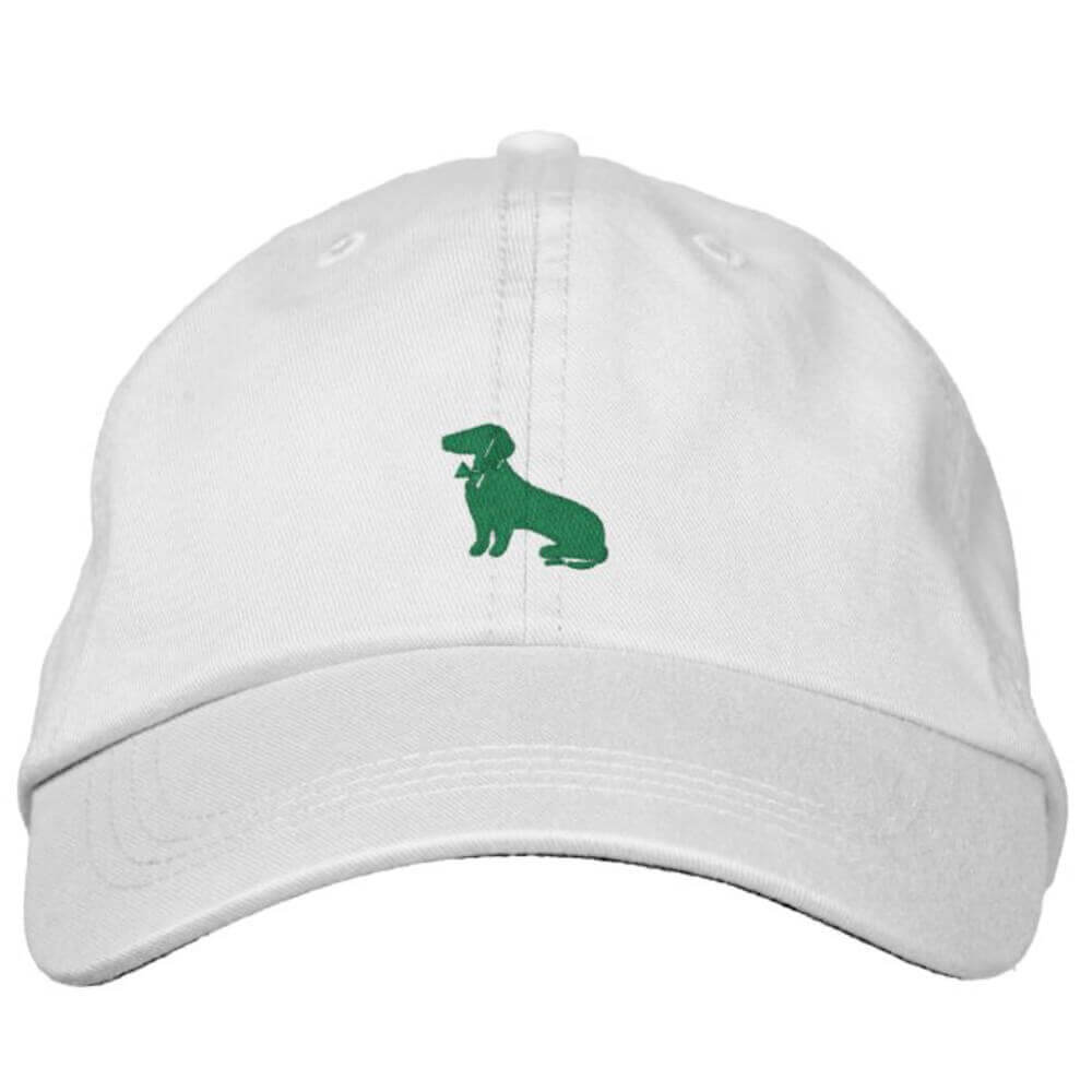 White Kelly Green Dachshund Logo Baseball Cap Mookie Blade Blue