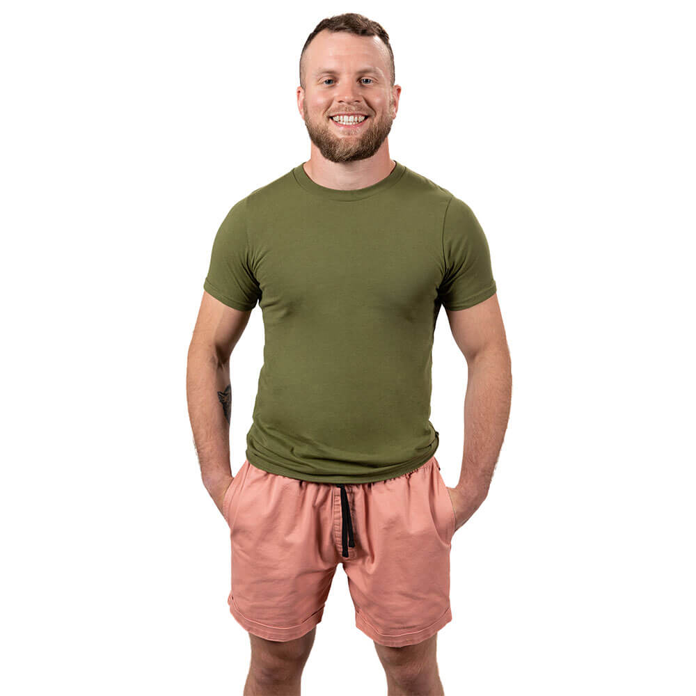 Olive Green Cotton T-Shirt