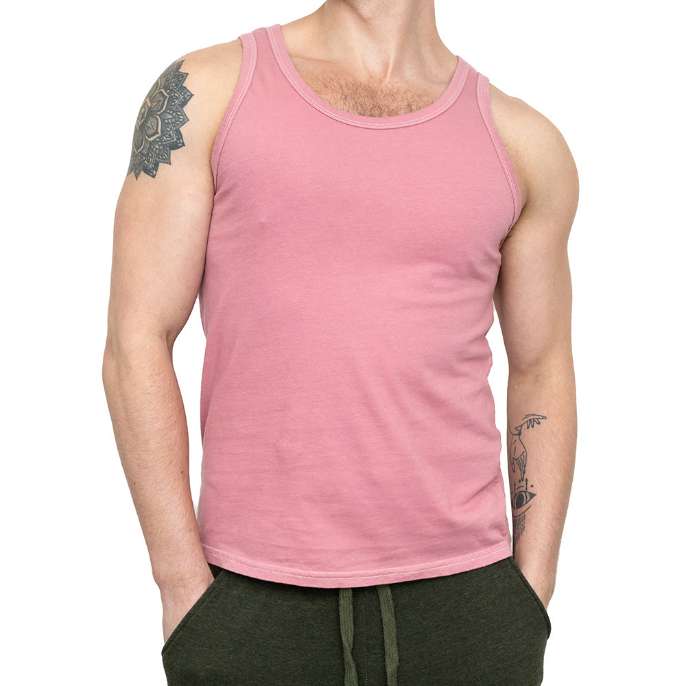 The &quot;Bruiser&quot; Cotton Tank Top in Spring Pink