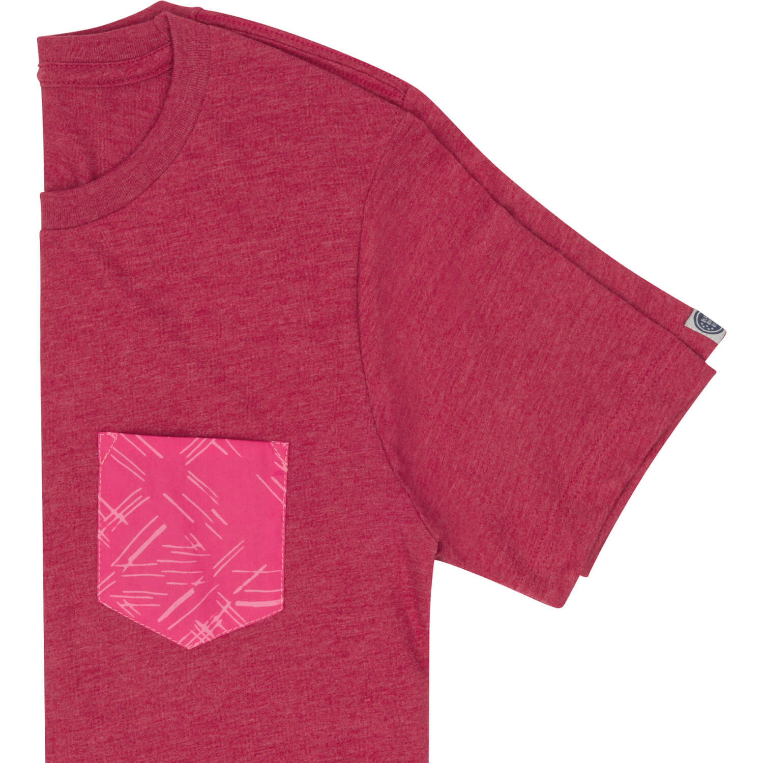 Red With Sky-Burst Pocket T-Shirt