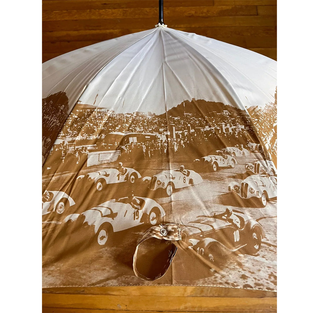 Vintage Race Car Print Stick Umbrella