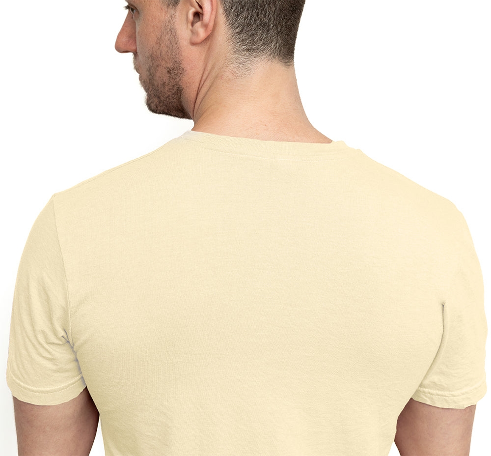 Soft Yellow Pigment Dyed Cotton Classic Short Sleeve Tee - Made In USA