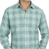 DEYOUNG Long Sleeve Brushed Cotton Shirt in Sage Oversized Check