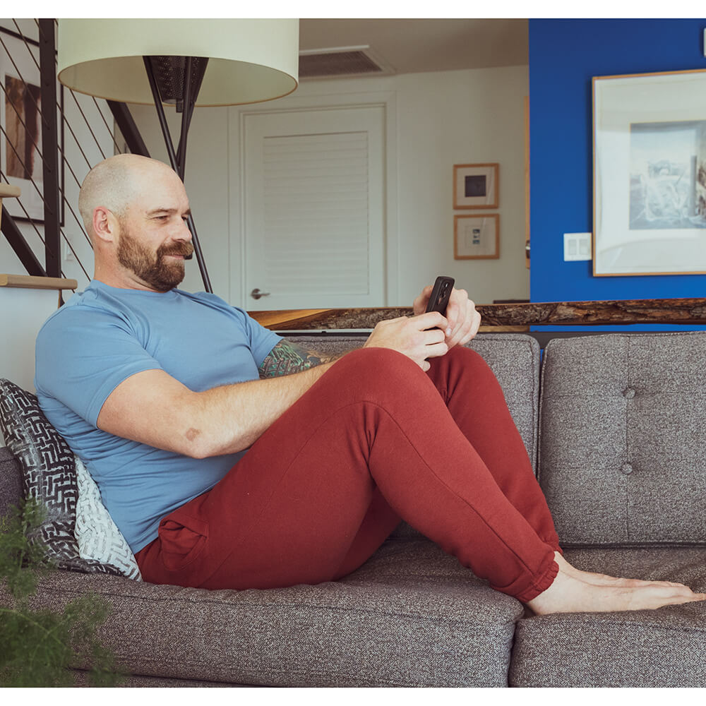 Honeymoon Red Organic Cotton Lounge Pants