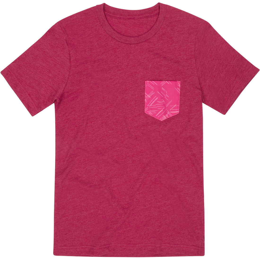 Red With Sky-Burst Pocket T-Shirt