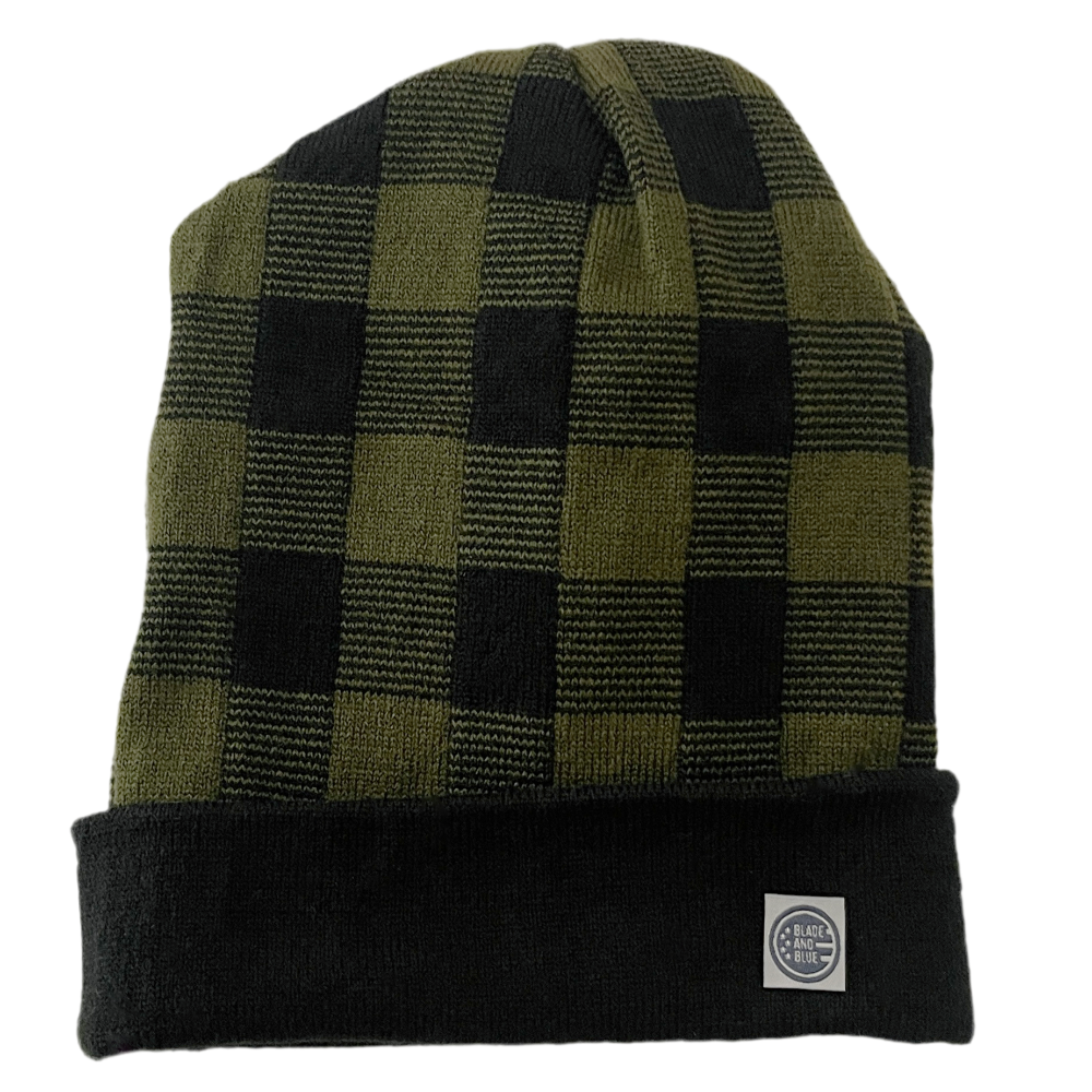 Olive Black Buffalo Plaid Cap