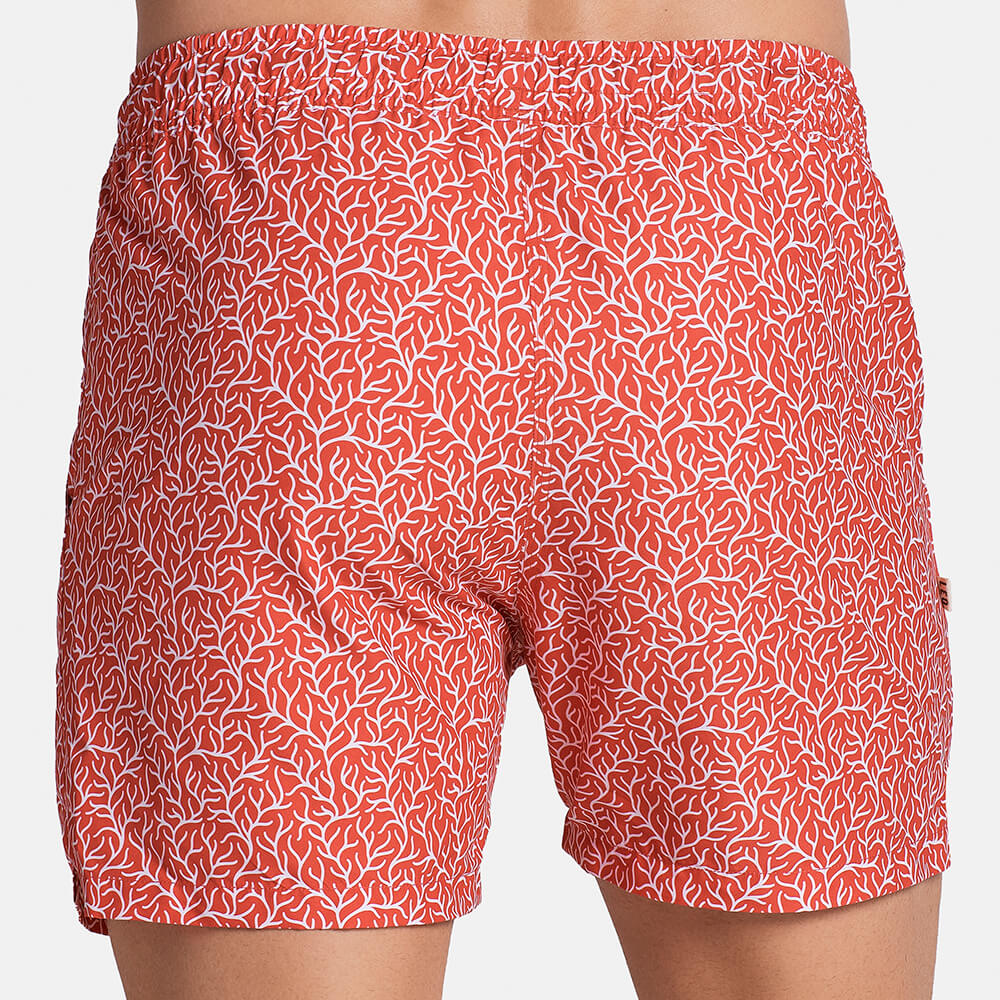 5&quot; Inseam Swim Trunk in Red Coral Print