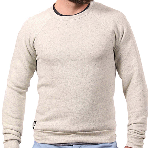 Oatmeal Heather Tri-Blend Raglan Sleeve Crewneck Sweatshirt