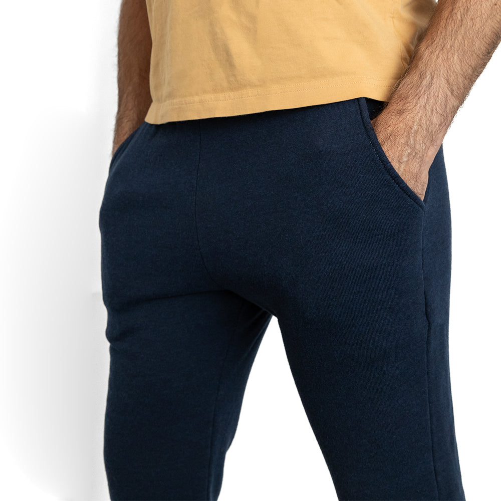 Blue-Black Heather Hugger Jogger Sweatpants