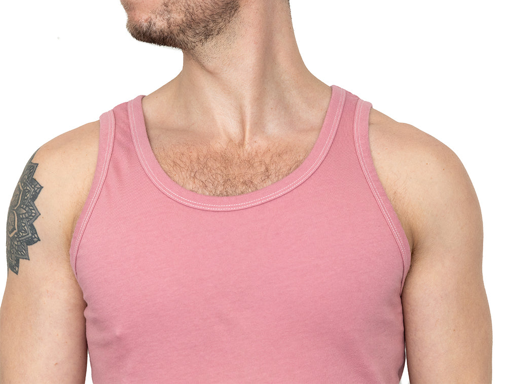 The &quot;Bruiser&quot; Cotton Tank Top in Spring Pink