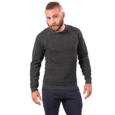 Charcoal Grey Marled Raglan Crewneck Sweatshirt - Made in USA