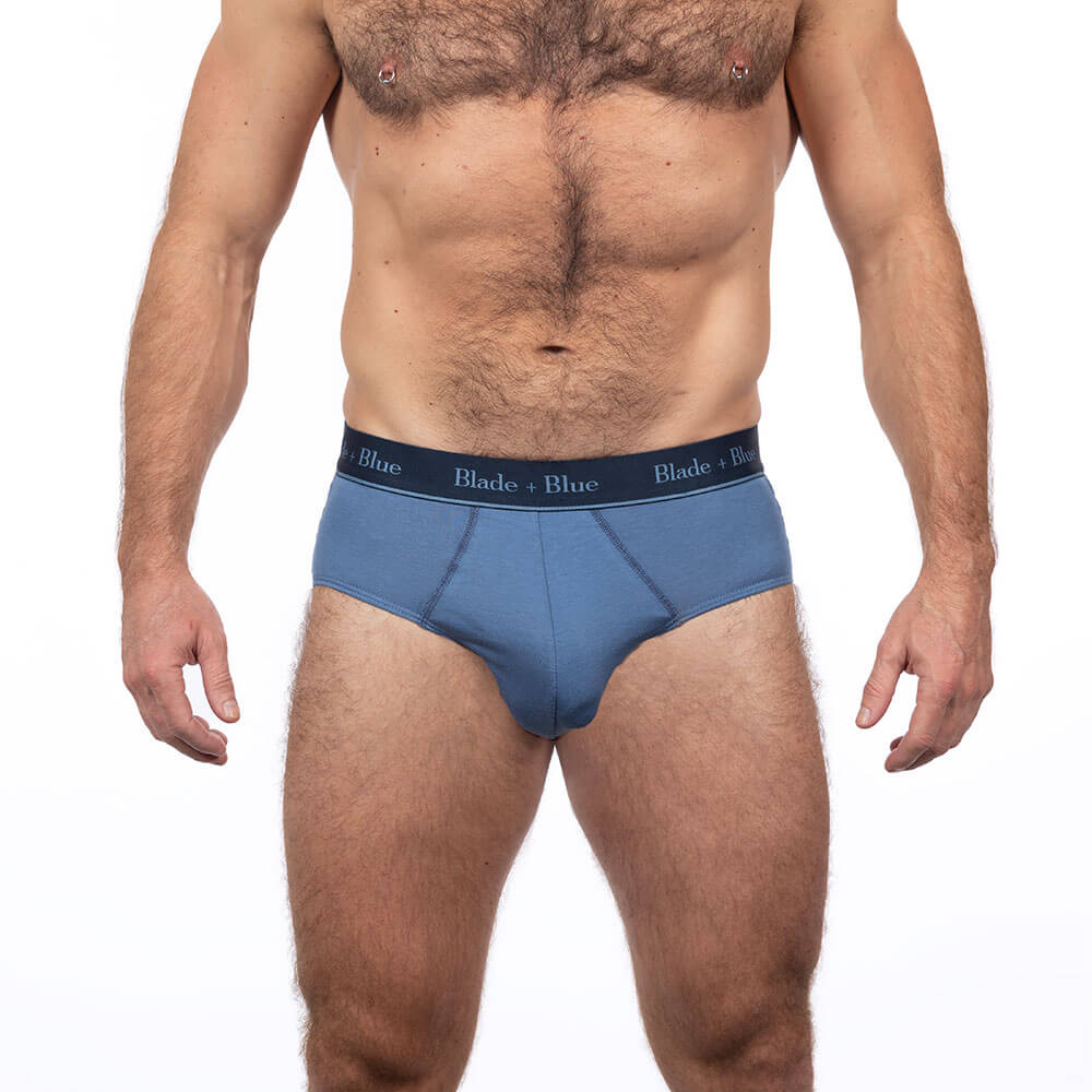 Steel Blue Classic Fit Brief Underwear - Made In USA