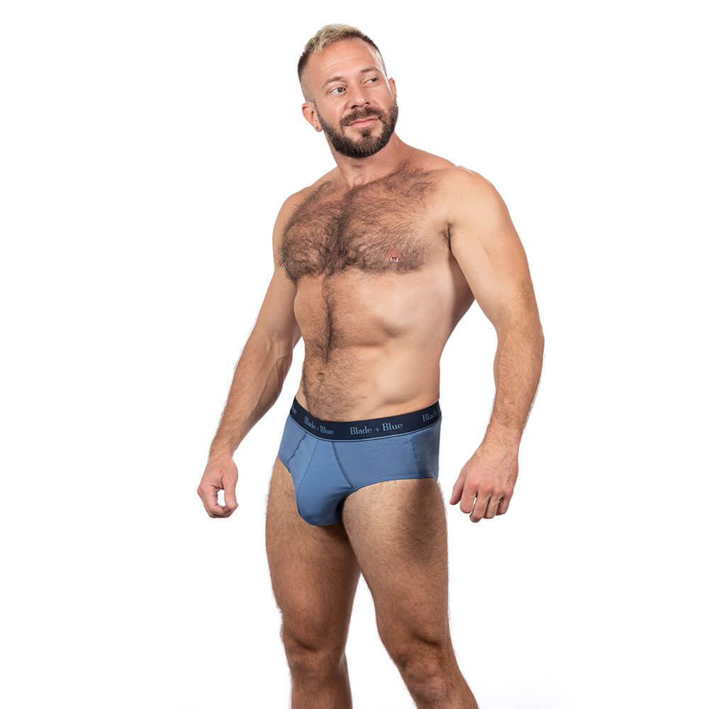 Steel Blue Classic Fit Brief Underwear - Made In USA