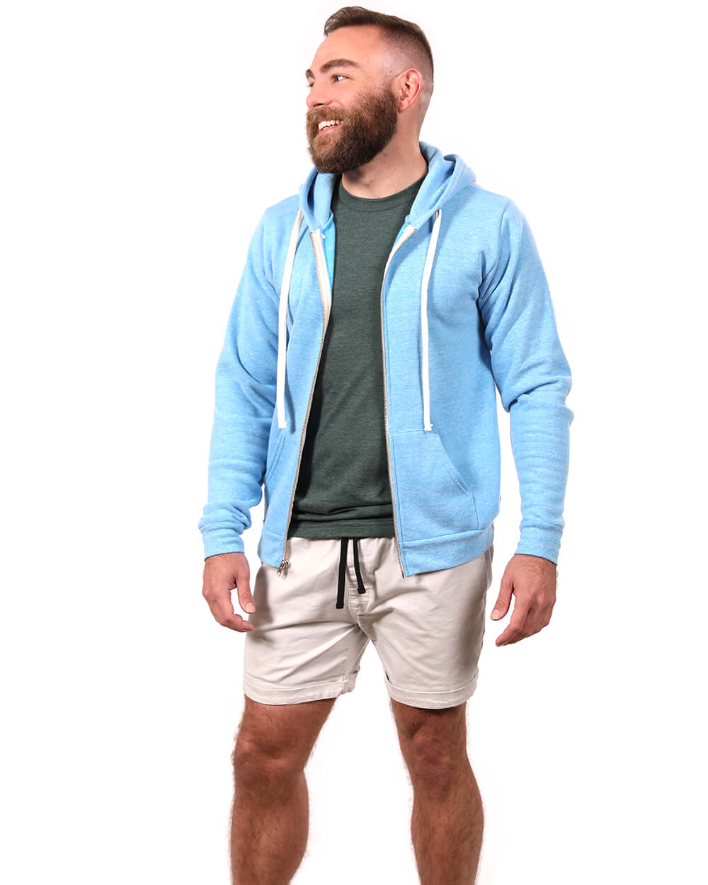 Cotton Citizen Brooklyn Crop Zip Hoodie in Desert Sky outlet Blue