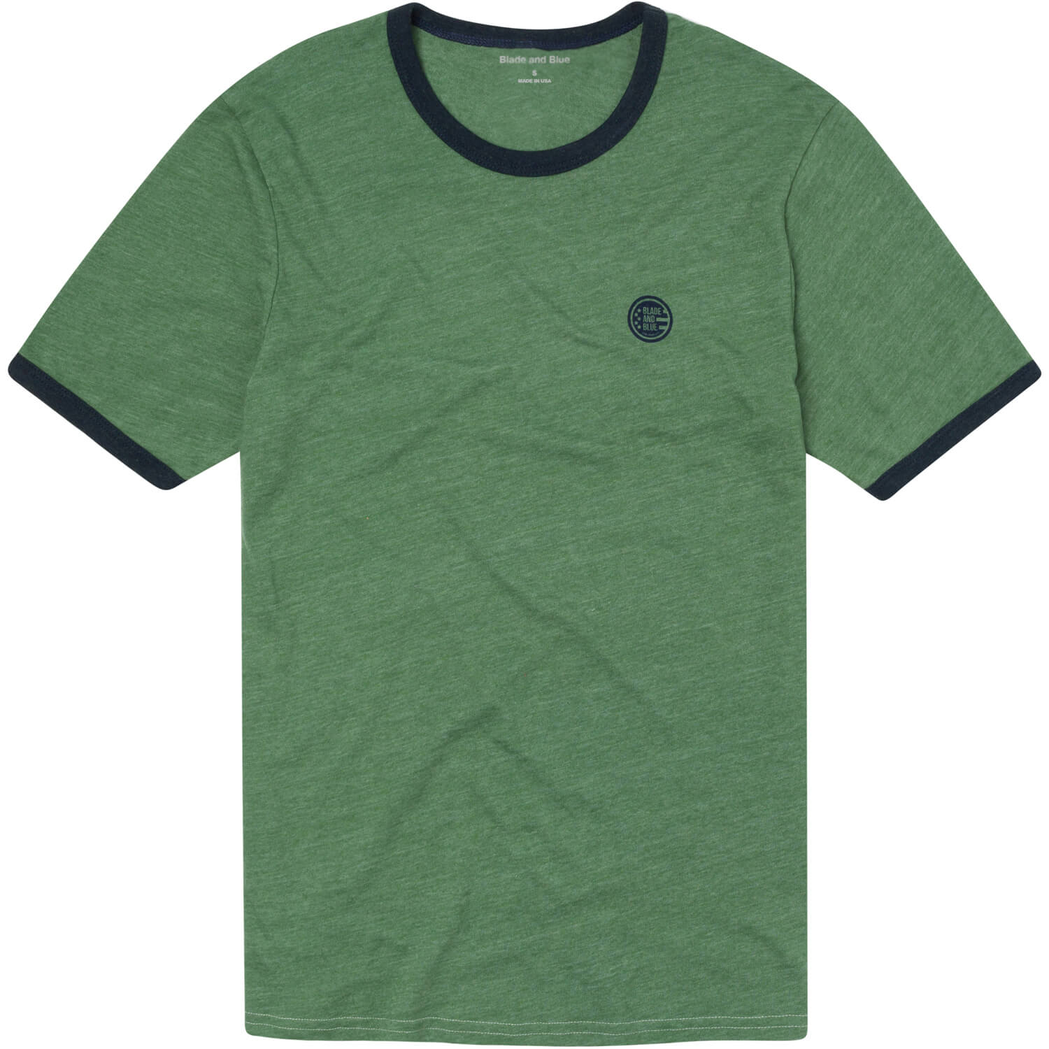 Basil Green Tri-Blend Varsity Ringer T-Shirt