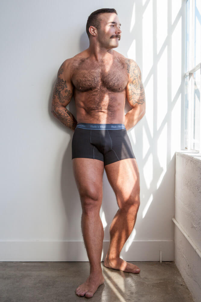 Black Knit Trunk Underwear - Made In USA