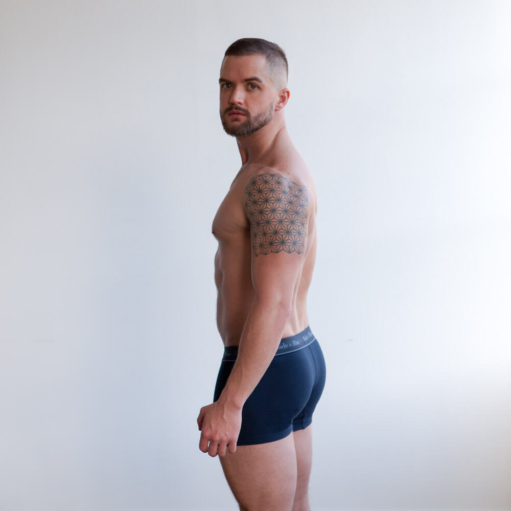 Navy Blue Trunk Underwear - Made In USA