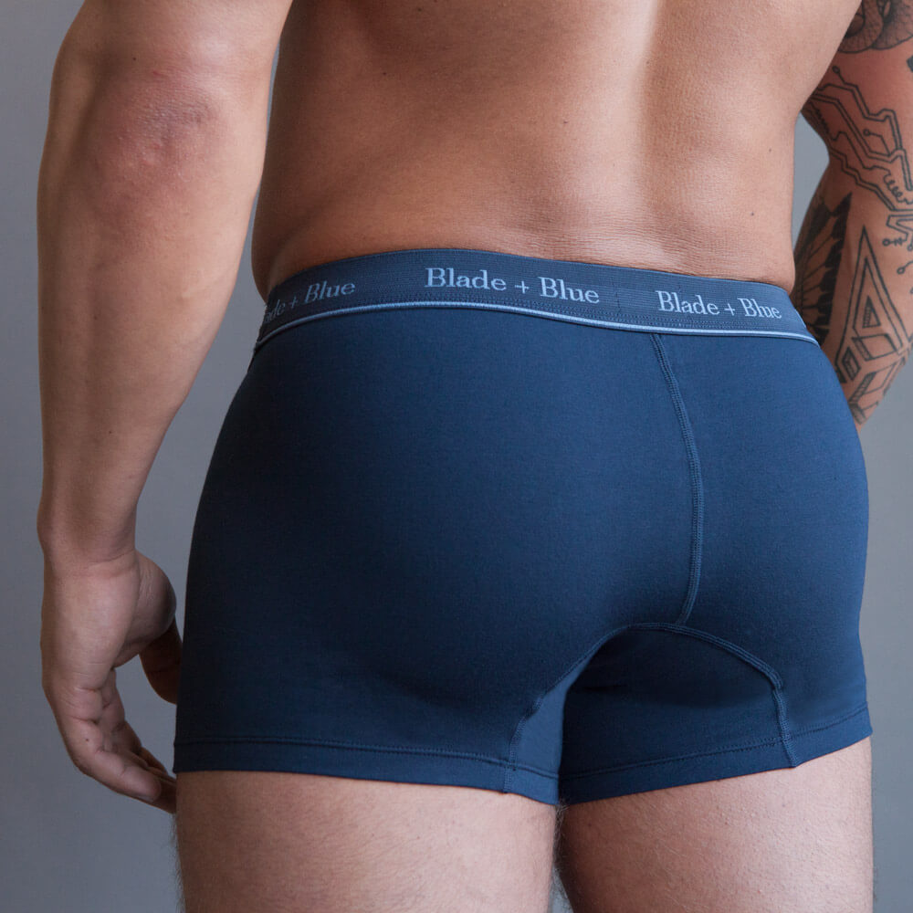 Navy Blue Trunk Underwear - Made In USA