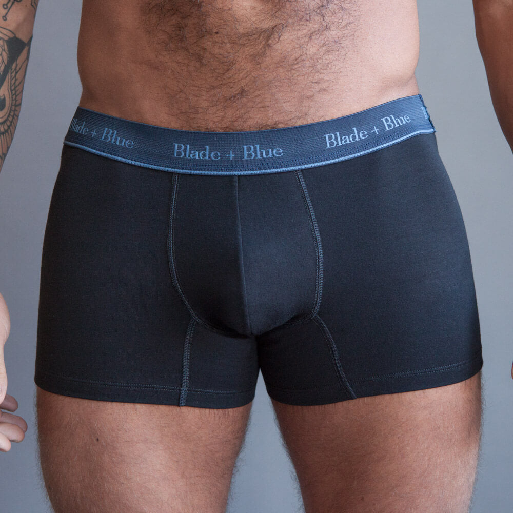 Black Knit Trunk Underwear - Made In USA