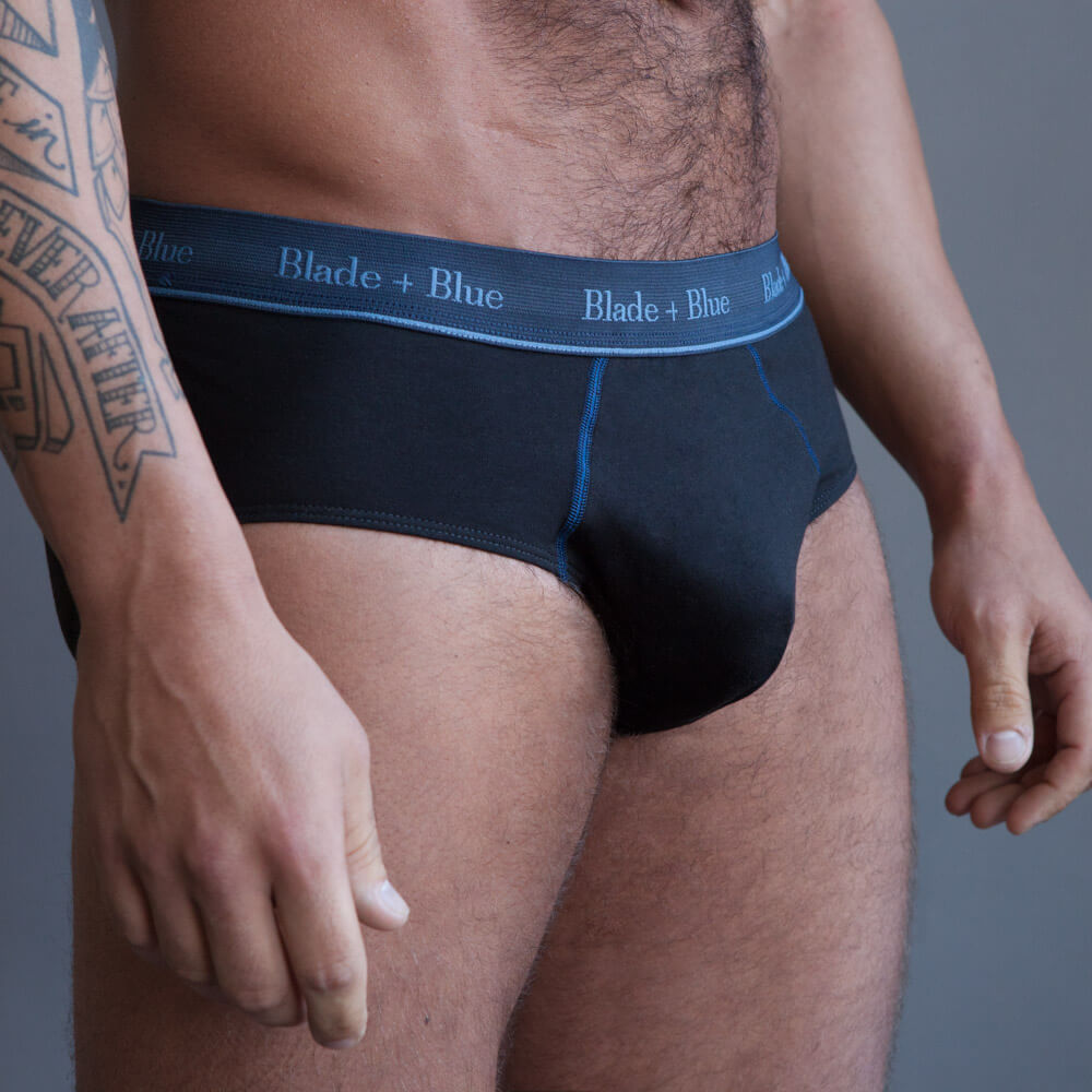 Black Classic Fit Brief Underwear - Made In USA