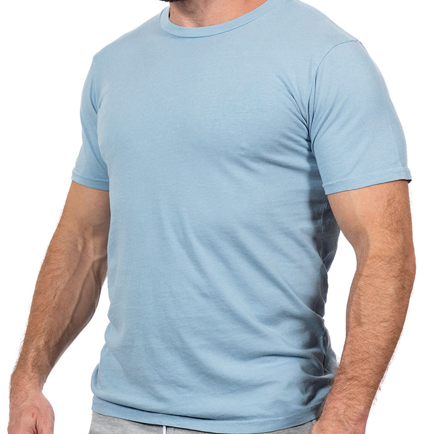 Mineral Blue Pigment Dyed Cotton Classic Short Sleeve Tee - Made In USA