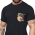 Black with Green Camouflage Pocket T-Shirt