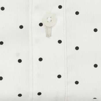 “FELIX&quot; - White With Black Polka Dot Print Boxer Short - Made In USA
