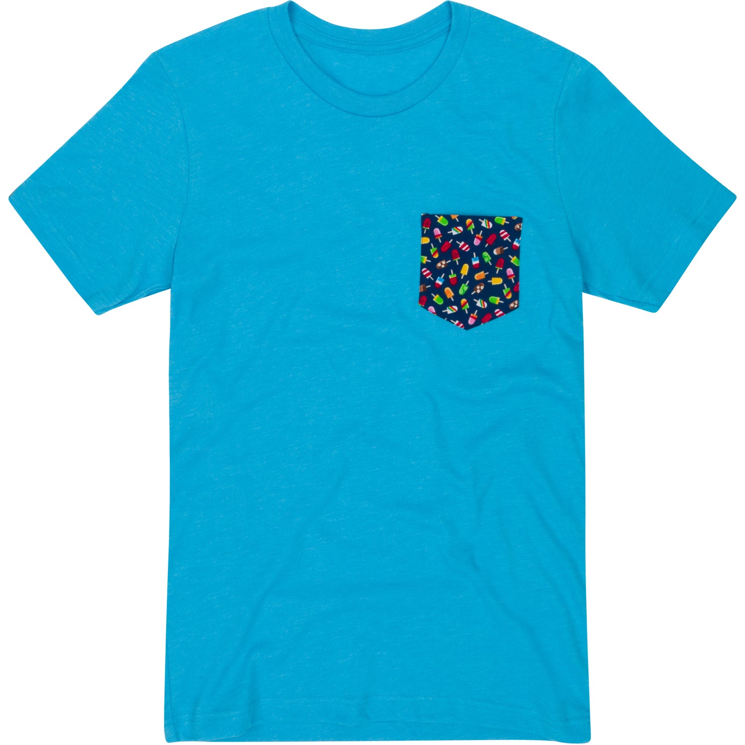 Aqua With Boardwalk Ice Pops Pocket T-Shirt