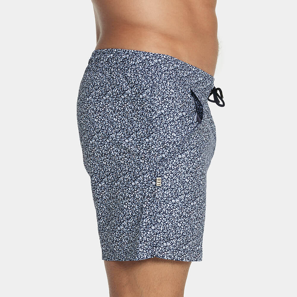 5&quot; Inseam Swim Trunk in Blue Mini Floral