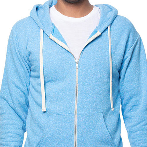 Sky Blue Heather Full Zip Hoodie