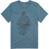 Teal Blue Crystallized Emerging Bear Graphic T-Shirt