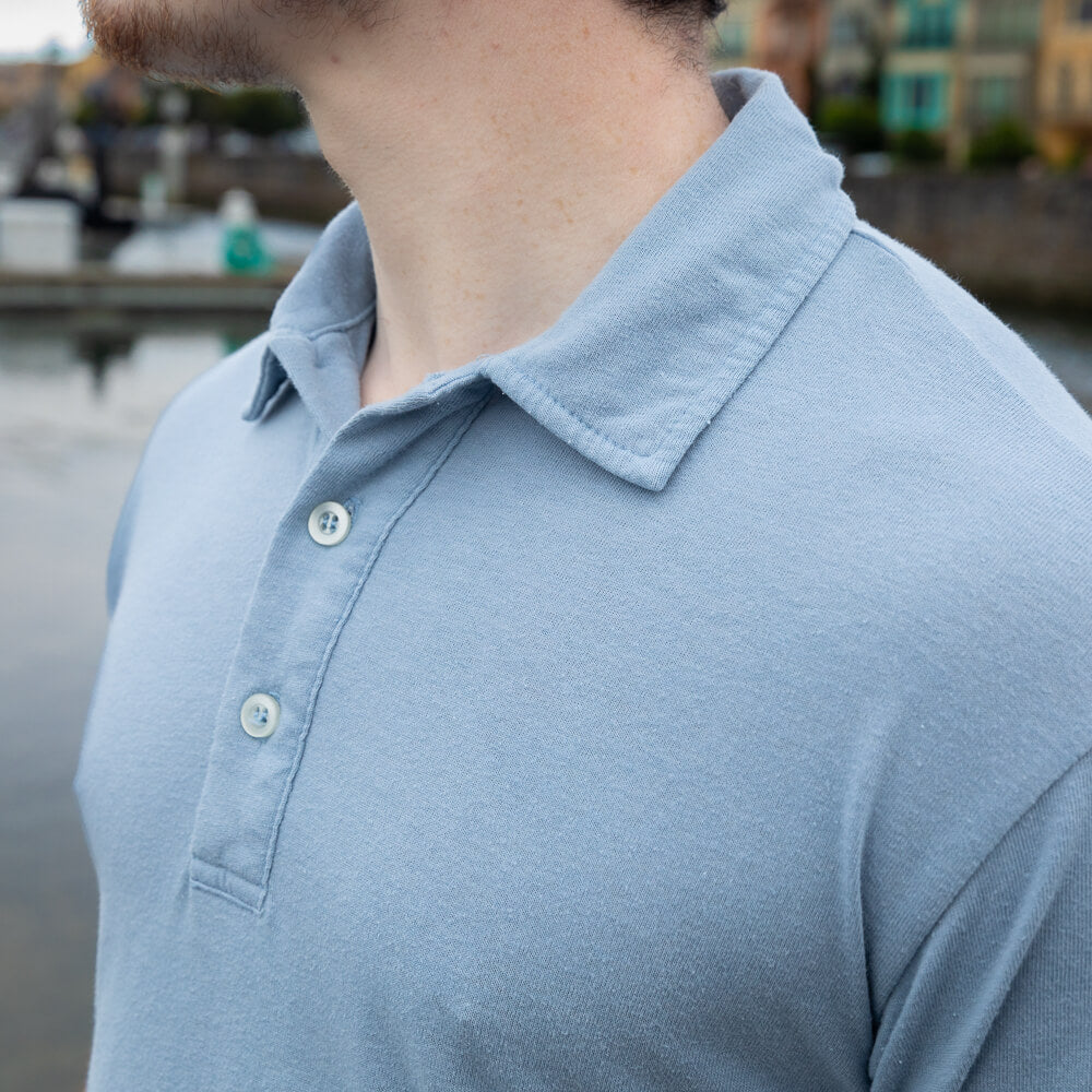 Pale Ice Blue Polo T-Shirt