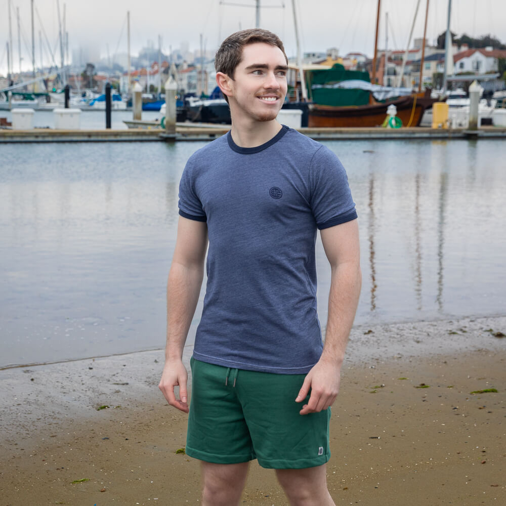 Organic Cotton 5&quot; Gym Sweatshort in Hunter Green