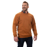 Camel Heavy Weight Worker-Wear Inspired Cotton Crewneck Sweatshirt - Made in USA