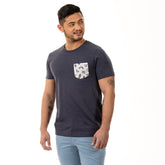 Navy Heather With Butterfly Pocket T-Shirt