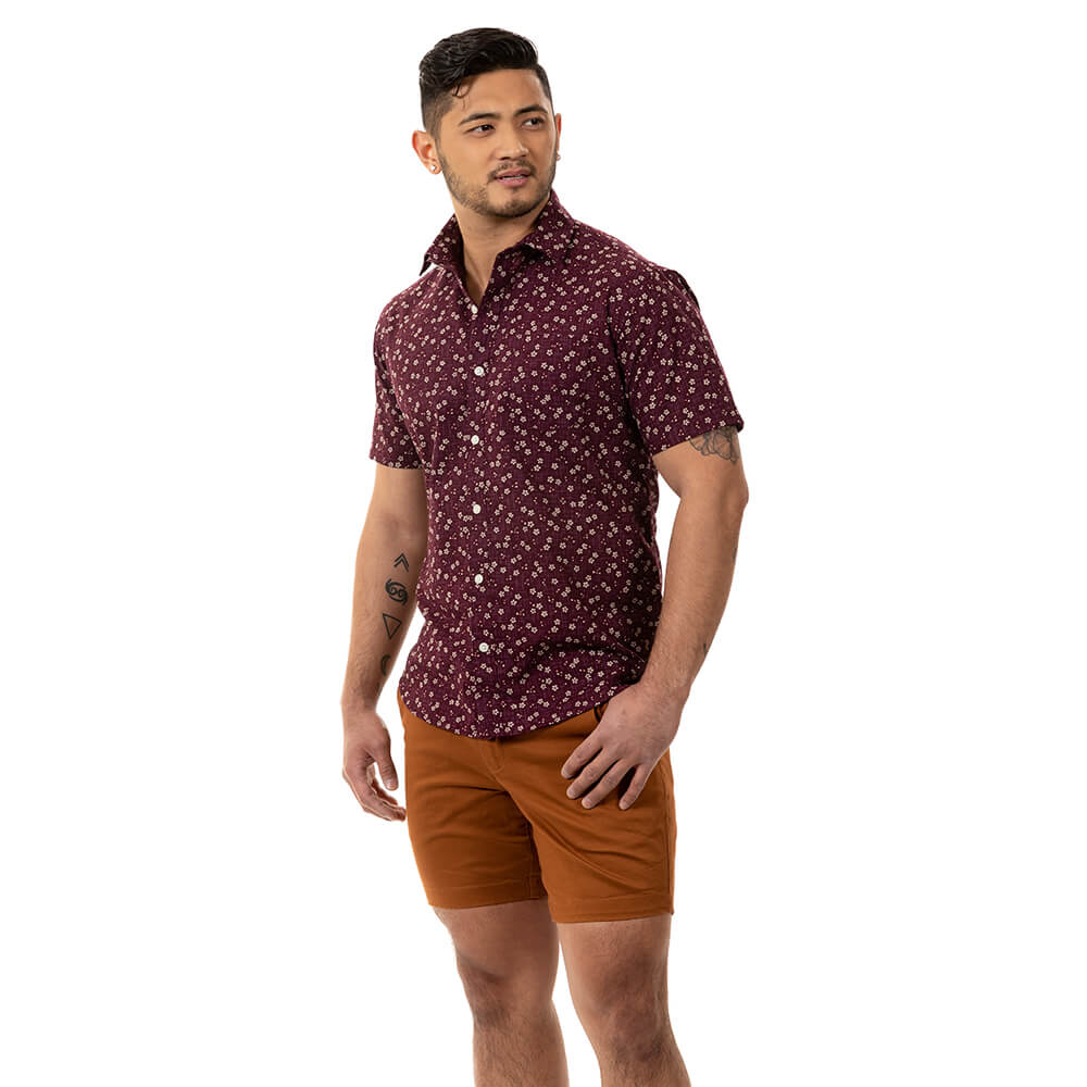 Copper Cotton Stretch Twill Shorts - Made In USA