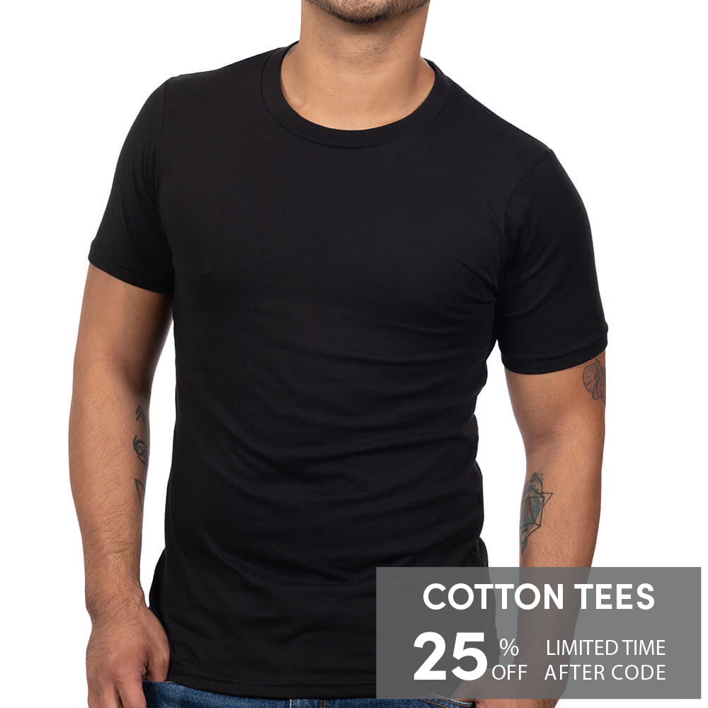 Black Cotton T-Shirt