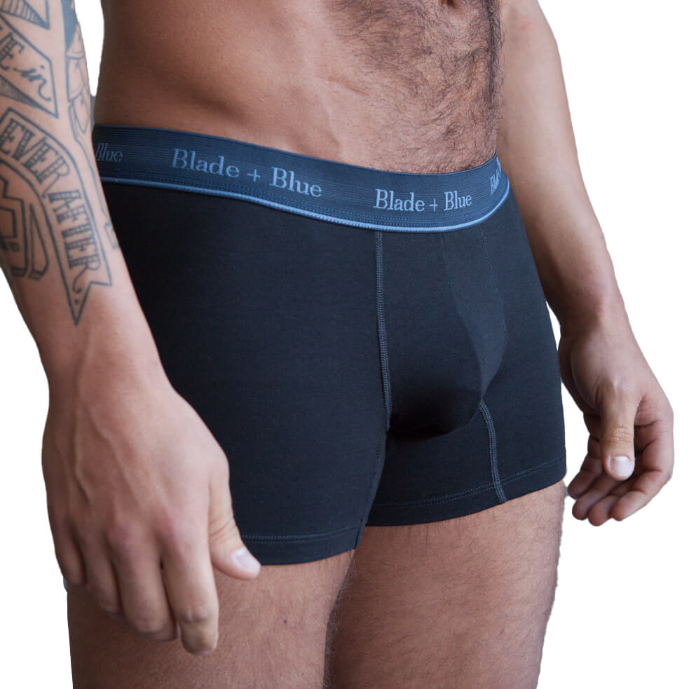 Black Knit Trunk Underwear - Made In USA