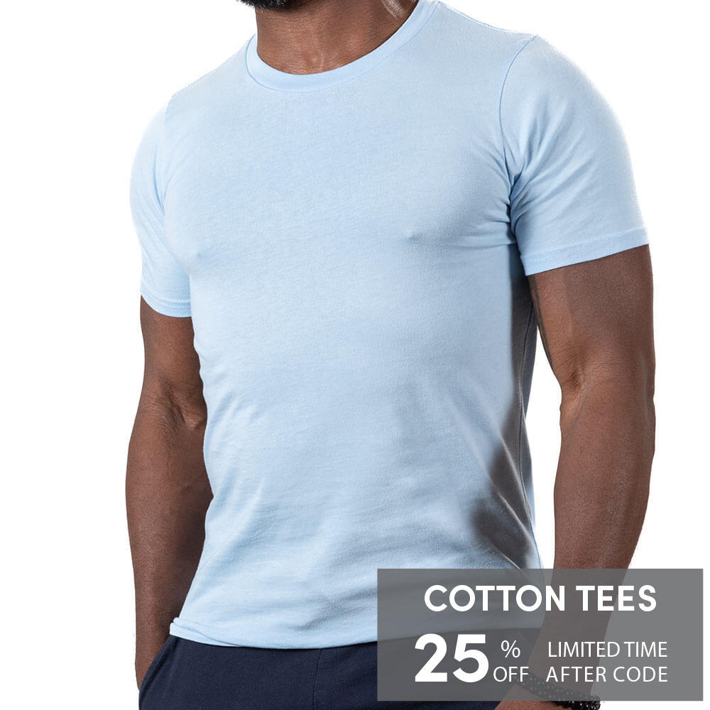 Sky Blue Cotton T-Shirt