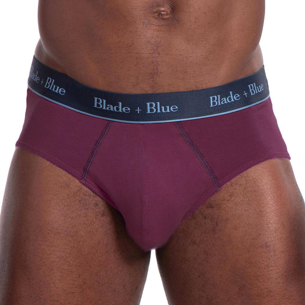 Deep Maroon Classic Fit Brief Underwear - Made In USA