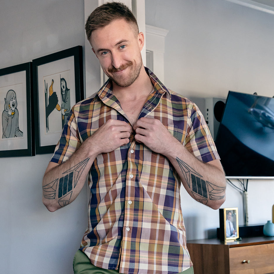 DANTE Short Sleeve Shirt in Madras Plaid