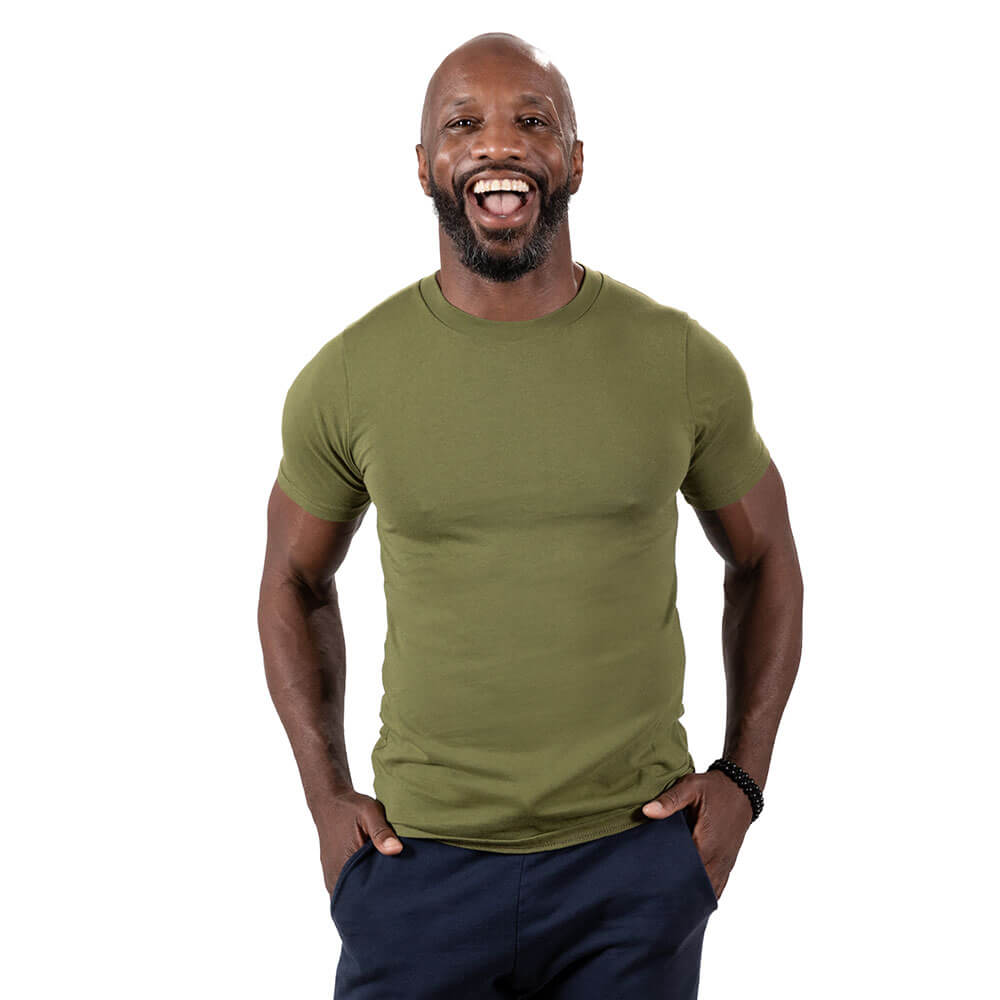 Olive Green Cotton T-Shirt