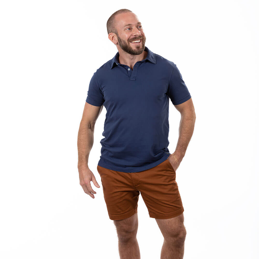 Copper Cotton Stretch Twill Shorts - Made In USA