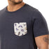 Navy Heather With Butterfly Pocket T-Shirt