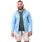 Sky Blue Heather Full Zip Hoodie