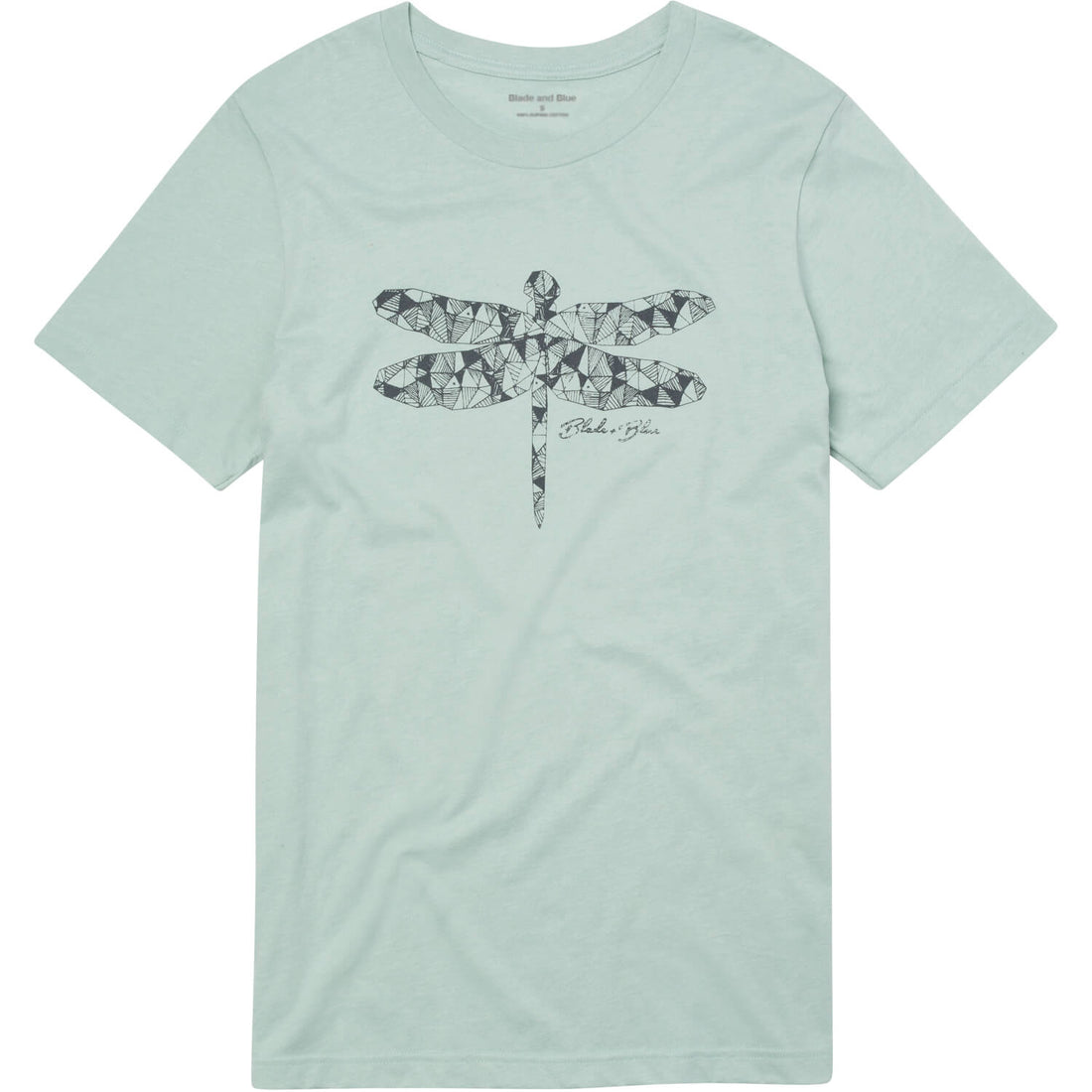 Pale Mint Crystallized Dragonfly Graphic T-Shirt