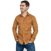 ROLLIE Long Sleeve Shirt in Camel Traditional Japanese Wave Print