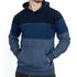 Blue Colorblock Stripe Popover Hoodie