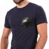 Navy with Black Faux Leather Pocket T-Shirt