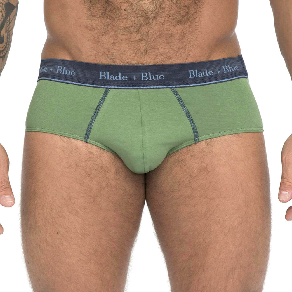 Grassy Green Classic Fit Brief Underwear - Made In USA